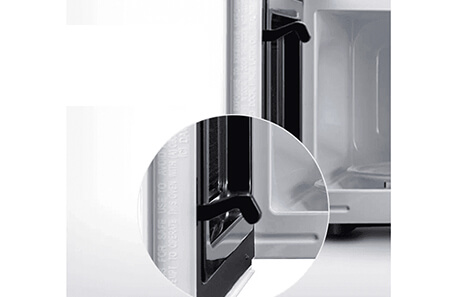 Open and close the door with safety linkage | Smeta microwave oven