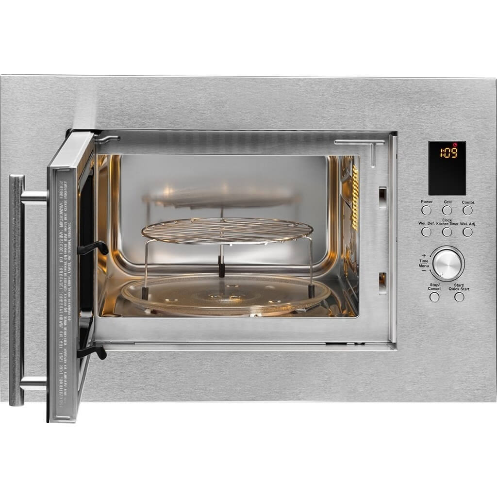 23L/25L Small Built In Microwave Stainless Steel Interior