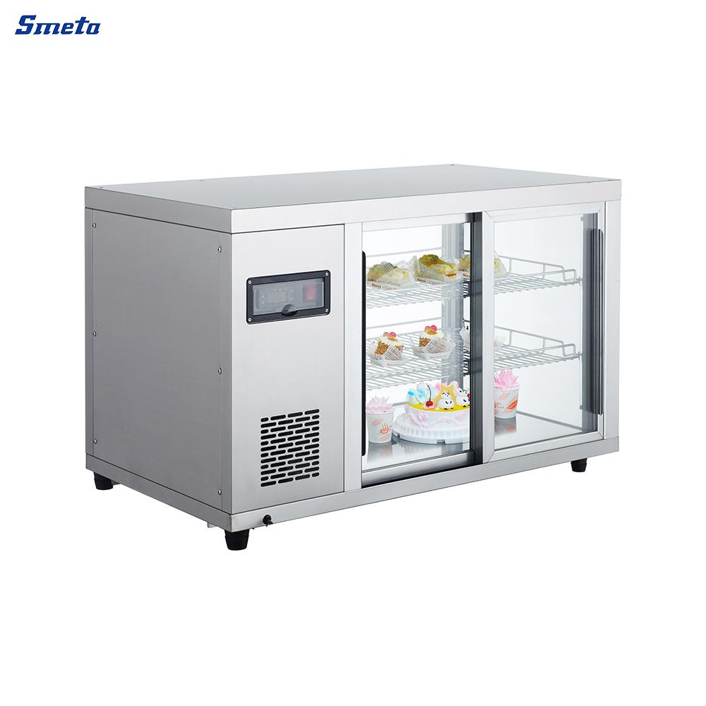 128L Sliding Door Under Counter Display Fridge