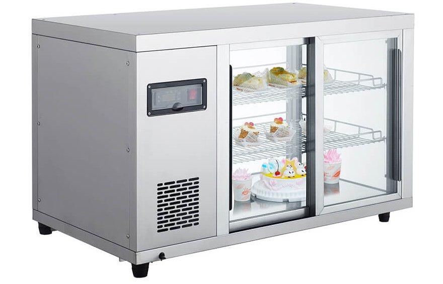 Smeta 128L Sliding Door Under Counter Display Fridge