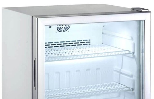 Smeta small display freezer bright interior LED lighting