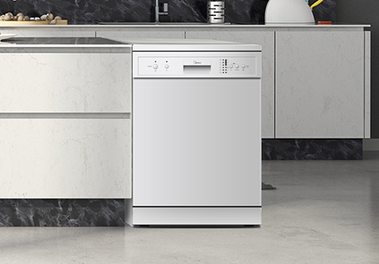 GE white dishwasher | Smeta freestanding dishwasher