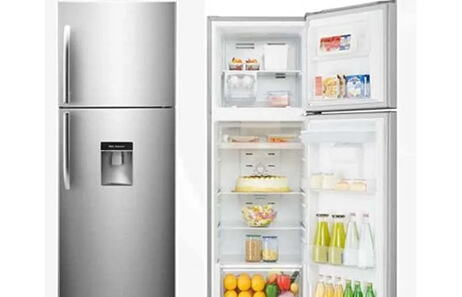 Smeta double door fridge with water and ice dispenser TDT-325WH